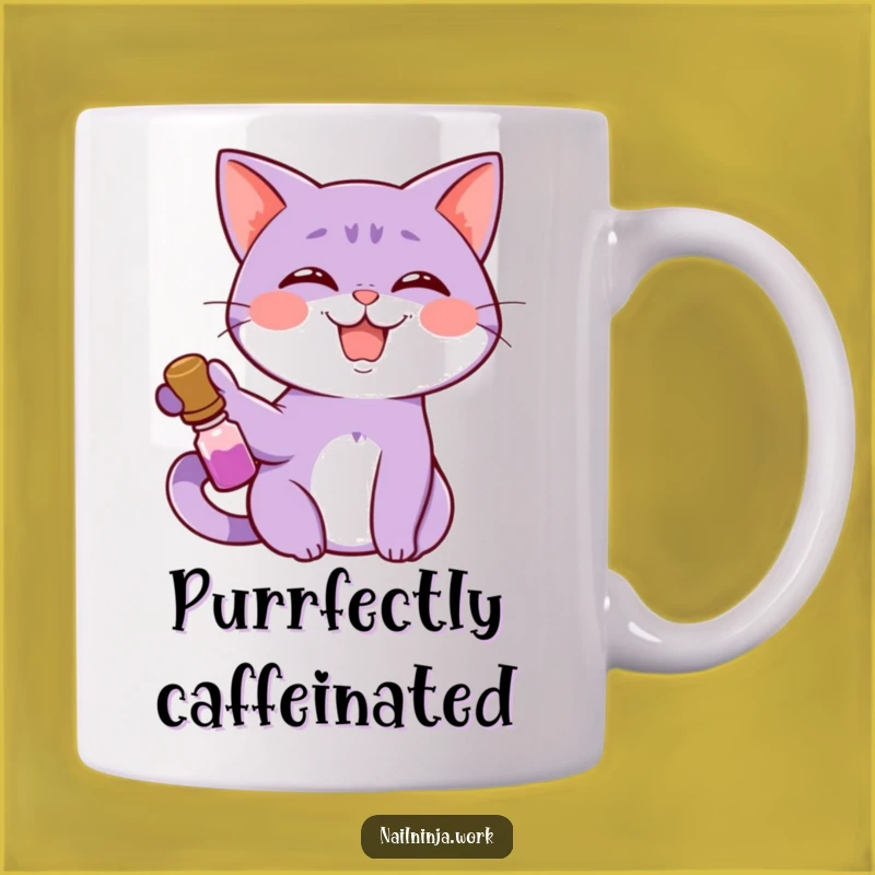 Funny Cat Nail Polish Mug: A Purrfectly Humorous Gift for Cat Lovers