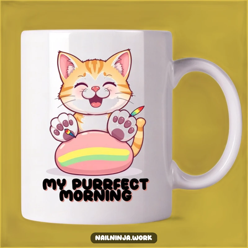Funny Cat Paw Painting Mug: Hilarious Pet Owner Gift for Cat Lovers