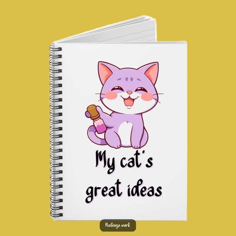 Funny Cat Nail Polish Notebook: Jot Down Ideas with Feline Sass
