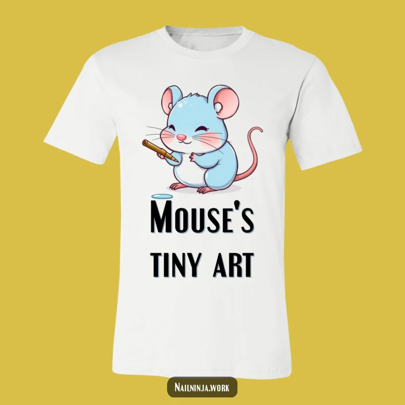 Funny Mouse Nail Polish T-Shirt: Wear Your Precision with Humor